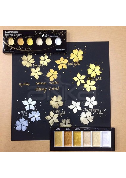 Kuretake Gansai Tambi Sulu Boya Seti 6lı Starry Colors