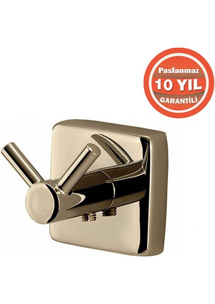 VZ10-026.1 Paslanmaz Pirinç Vizyon Bornozluk Banyo Askısı Altın Gold