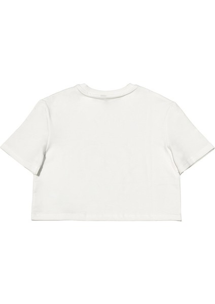 Beyaz Oversize Basic Kadın Crop Tshirt fırsatları
