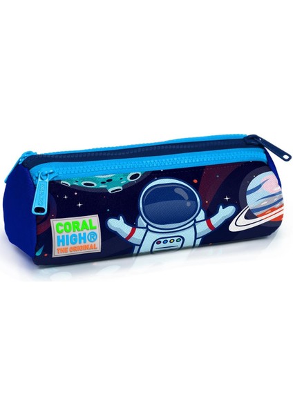Kids Astronot Desenli Saks Mavi Dört Bölmeli Okul Sırt Çantası 4SET23724