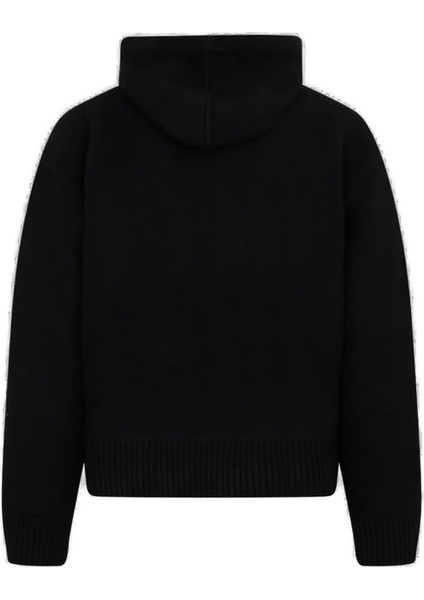 Siyah Kapüşonlu Sweatshirt