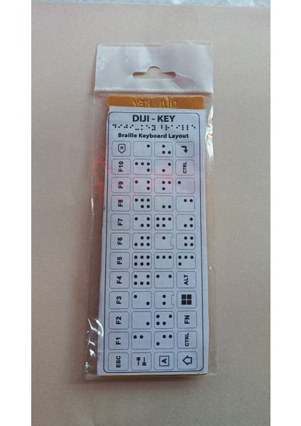 Diji-Braille Şeffaf Görme Engelliler Için Braille Alfabesi Pc Laptop Kabartma Sticker . Braille Keyboard Layout Transparent Sticker Braille Keyboard Stickers For The Blind 96 Caracters And Symbols