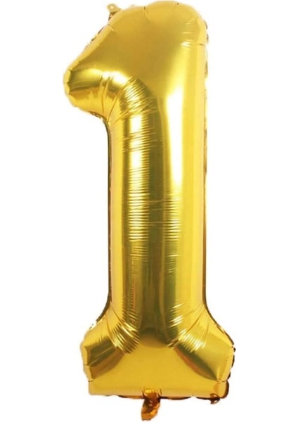 1 Rakam Gold Balon 16 Inç 36 Inç