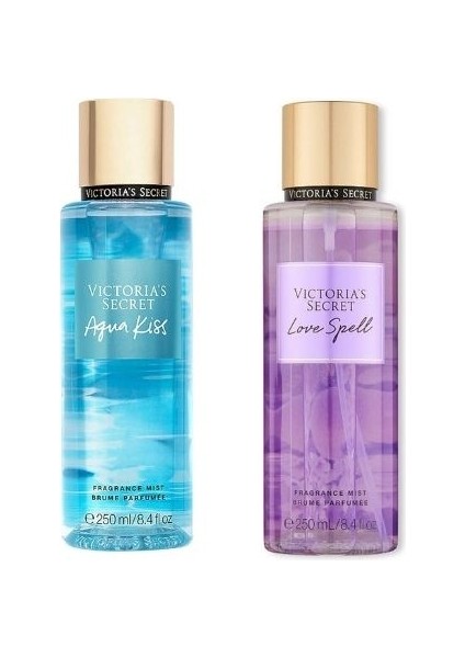 Vıctorıa's Secret Aqua Kiss-Love Spell Vücut Spreyi Ikili Set