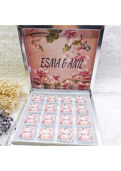 Karton Kutu 48 Li Söz Nişan Çikolatası modelleri