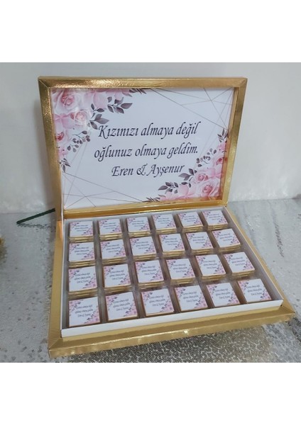 Karton Kutu 48 Li Söz Nişan Çikolatası ED108 fiyatları