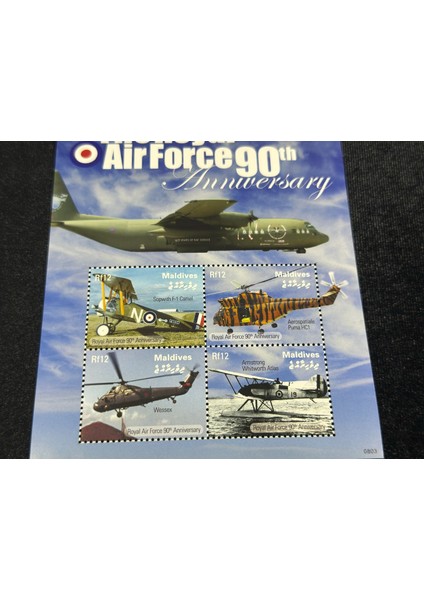 #23056 Maldıves 2008 Avıatıon Aırplane Mılıtarıa Royal Aır Force Raf Yv 3875-8 fiyatları