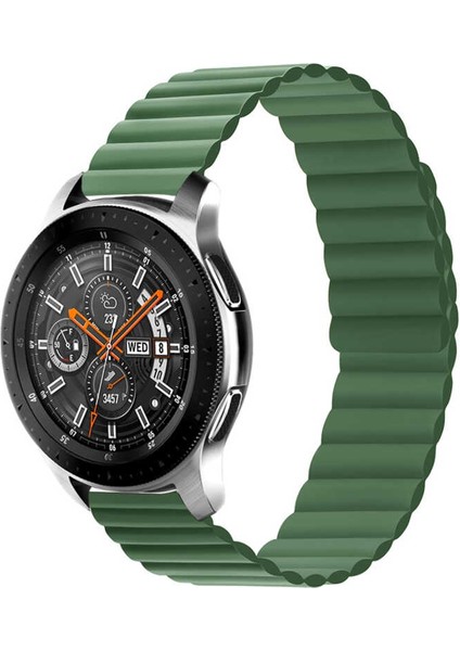 Samsung Galaxy Watch Active 2 44MM Uyumlu Krd-52 Kordon - Siyah-Turuncu