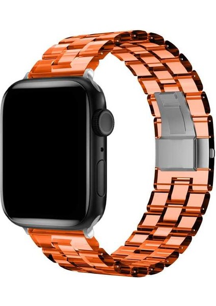 Apple Watch 42MM Uyumlu Krd-33 Kordon - Turuncu