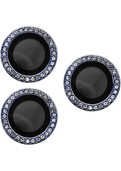 Apple iPhone 15 Pro Max Uyumlu Cl-06 Kamera Lens Koruyucu-Midnight