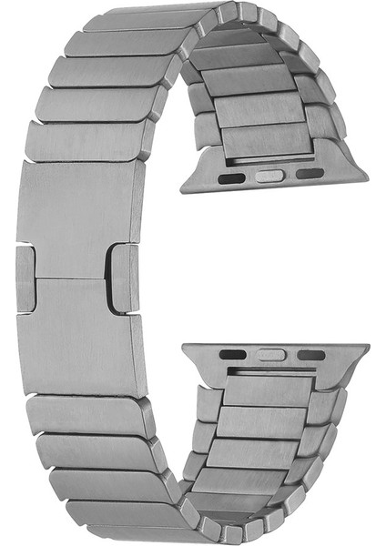 Apple Watch 42MM Uyumlu Krd-82 Metal Kordon - Gri
