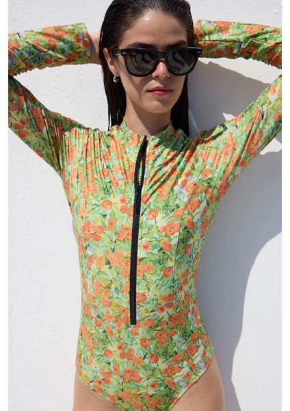 Desenli Fermuarlı Surf Mayo Peach modelleri