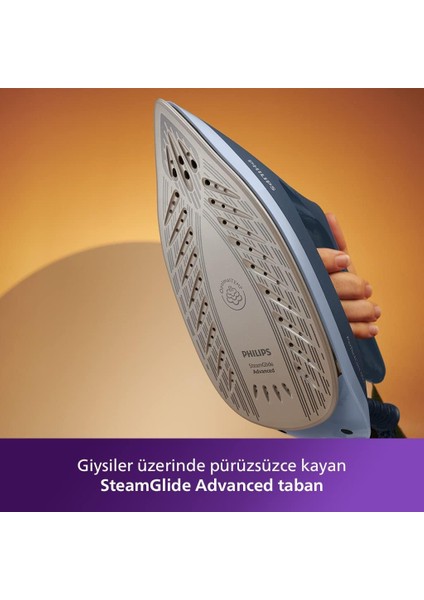 8 Bar 550 gr Buhar Basınçlı Premium Ödüllü Tasarım Perfectcare Kazanlı Ütü 2400 W Mavi + Luciole Lambader