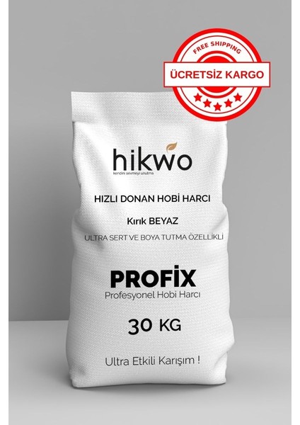 Hw Profix Ultra Güçlendirilmiş Mumluk Döküm Harcı, Hobi Harcı, Hobi Alçısı, Taş Tozu 30