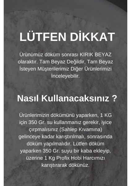 Hw Profix Ultra Güçlendirilmiş Mumluk Döküm Harcı, Hobi Harcı, Hobi Alçısı, Taş Tozu 30