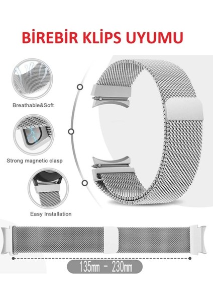 Samsung Galaxy Watch 4 Serisi (46 Mm) Hasır Örgü Metal Kordon fiyatları