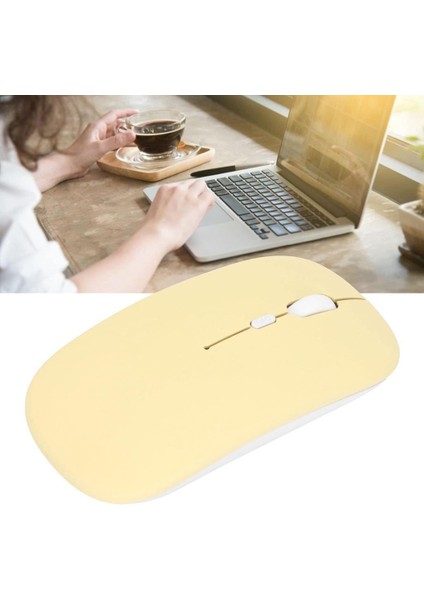 Tcl Tab 7l 9309X2 7" Uyumlu Kablosuz Bluetooth Pilli Optik Mouse - Sarı