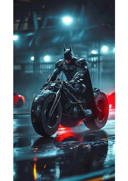 Batman Batpod Duvar Poster 30X42 cm Çerçevesiz