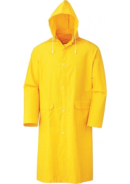 LISINYA174 Kapşonlu Cepli Lüx Yağmurluk Sarı - Standart Beden 2xl