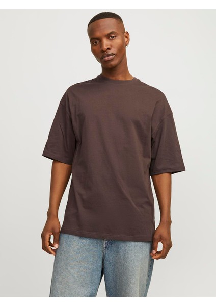 Jack & Jones Jjecharge Tee O-Neck Noos Erkek Kahverengi Tshirt 12259975-15