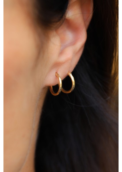 14 Ayar Altın Halka Küpe 1,4 cm Çap fiyatları