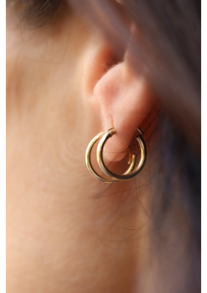 14 Ayar Altın Halka Küpe 1,4 cm Çap fırsatları