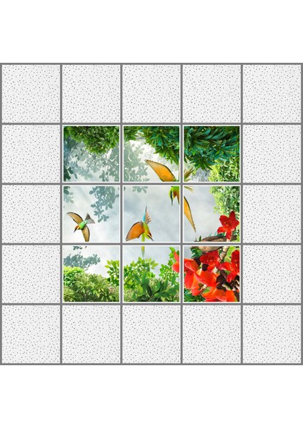 60 x 60 LED Panel Aydınlatma Desenli 3x3 9'lu Grup 46510812SA
