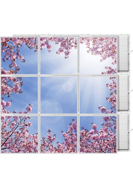 60 x 60 LED Panel Aydınlatma Desenli 3x3 9'lu Grup 46510281SA