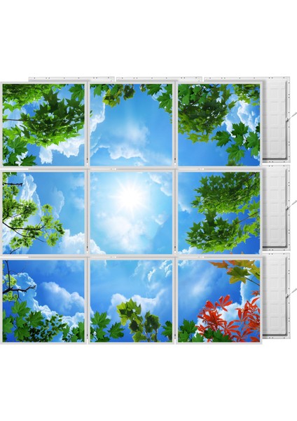 60 x 60 LED Panel Aydınlatma Desenli 3x3 9'lu Grup 46510445SA