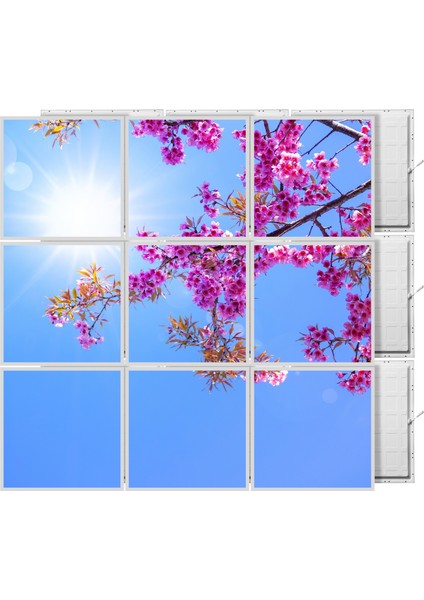 60 x 60 LED Panel Aydınlatma Desenli 3x3 9'lu Grup 46510786SA