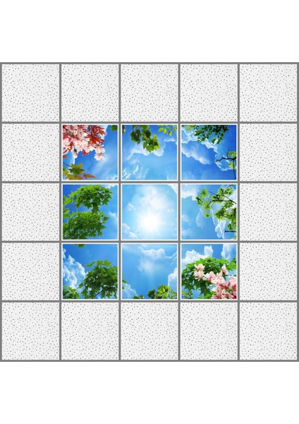 60 x 60 LED Panel Aydınlatma Desenli 3x3 9'lu Grup 46510440SA modelleri