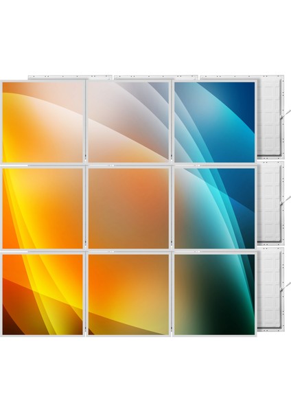 60 x 60 LED Panel Aydınlatma Desenli 3x3 9'lu Grup 46510129SA