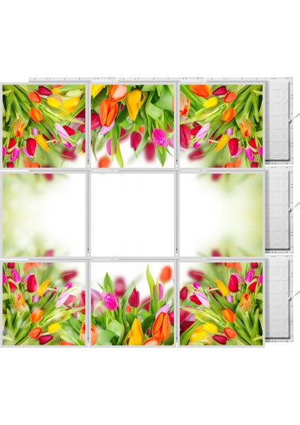 60 x 60 LED Panel Aydınlatma Desenli 3x3 9'lu Grup 46510246SA