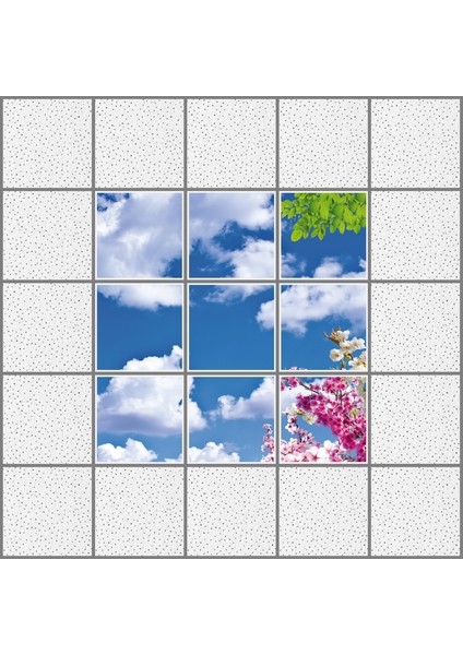 60 x 60 LED Panel Aydınlatma Desenli 3x3 9'lu Grup 46510865SA