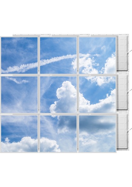 60 x 60 LED Panel Aydınlatma Desenli 3x3 9'lu Grup 46511156SA