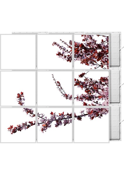 60 x 60 LED Panel Aydınlatma Desenli 3x3 9'lu Grup 46510179SA
