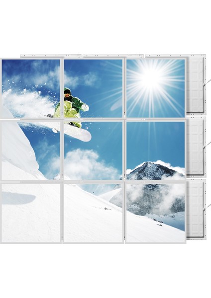 60 x 60 LED Panel Aydınlatma Desenli 3x3 9'lu Grup 46510545SA