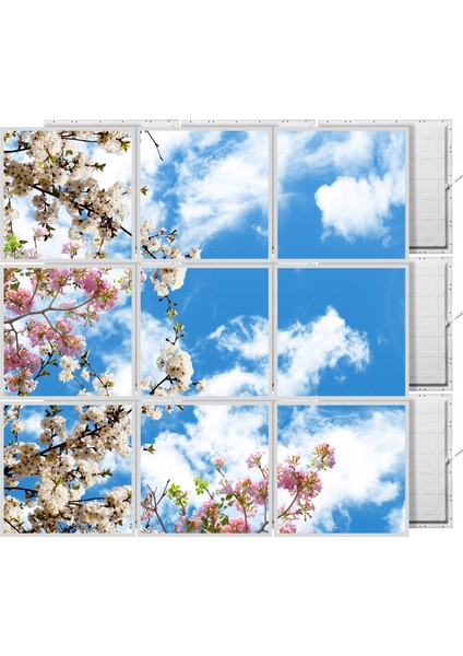 60 x 60 LED Panel Aydınlatma Desenli 3x3 9'lu Grup 46510459SA