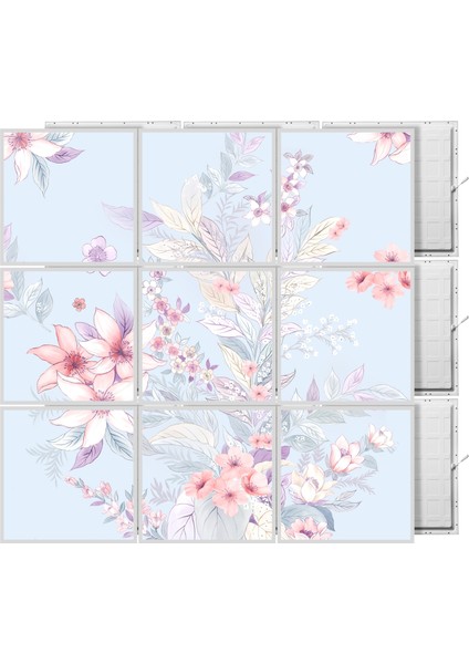 60 x 60 LED Panel Aydınlatma Desenli 3x3 9'lu Grup 46510899SA