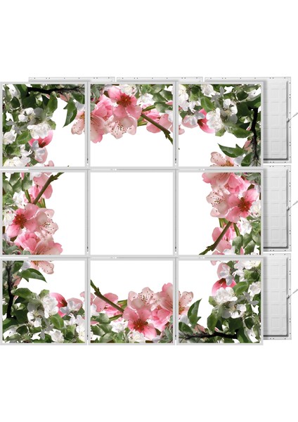 60 x 60 LED Panel Aydınlatma Desenli 3x3 9'lu Grup 46511012SA