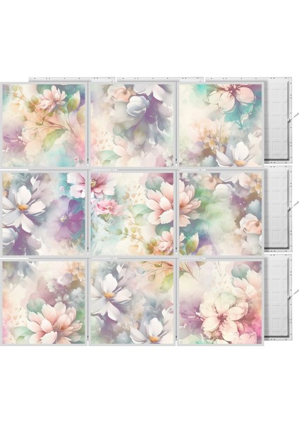 60 x 60 LED Panel Aydınlatma Desenli 3x3 9'lu Grup 46510736SA