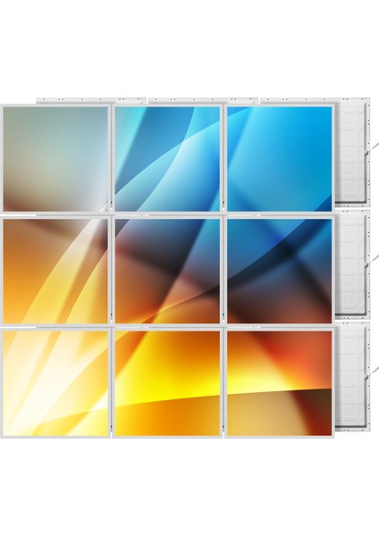 60 x 60 LED Panel Aydınlatma Desenli 3x3 9'lu Grup 46510112SA