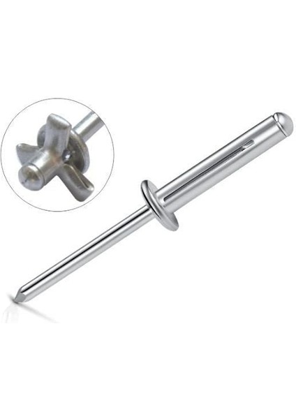 Alüminyum Bulb Yarıklı Perçin Çatı Için 4.8X25.5 mm - 500 Adet