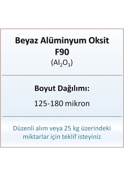 Alüminyum Oksit F90 - AL2O3 - 125-180MIKRON - 500 Gram