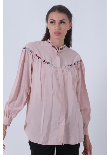 Taş Motif Desenli Hakim Yaka Gömlek 0806248.50 modelleri