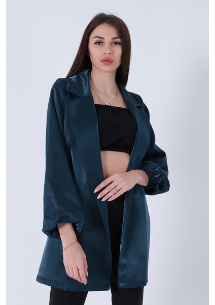 Zümrüt Kolları Volanlı Monoray Saten Ceket 31050689.123 fiyatları