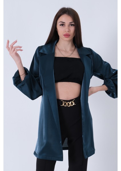 Zümrüt Kolları Volanlı Monoray Saten Ceket 31050689.123 fırsatları