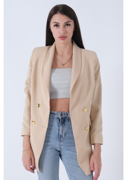 Taş Şal Yaka Gold Metal Düğmeli Tek Ceket 0105137.50 fiyatları