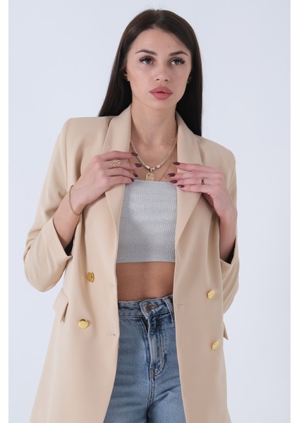 Taş Şal Yaka Gold Metal Düğmeli Tek Ceket 0105137.50 modelleri