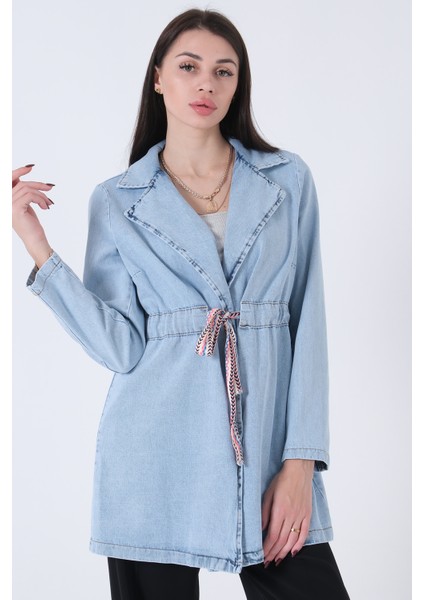 Mavi Belden Bağlamalı Kot Ceket 0809020.16 modelleri